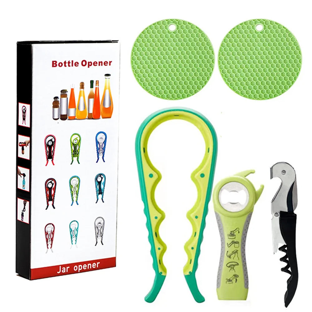 4-in-1 Easy Grip Jar & Bottle Opener Set